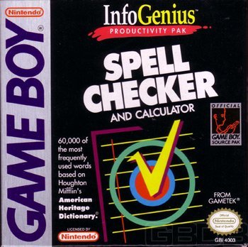 The Game Boy Database - Infogenius Productivity Pak: Spell Checker and Calculator